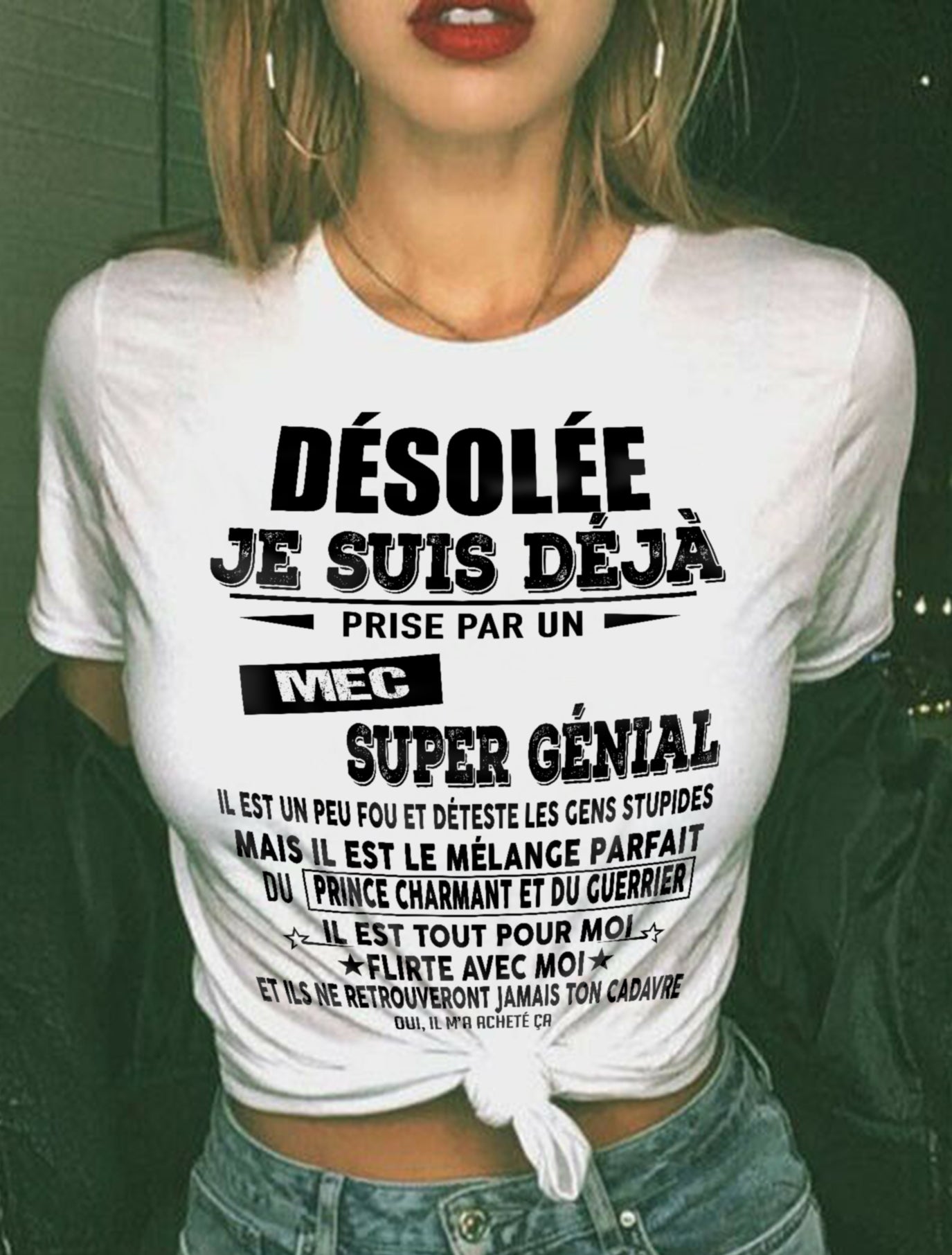 UN T-SHIRT MAGNIFIQUE POUR VOTRE FEMME - CADEAU DE LA PART DE SON MARI - frMTNN00 (SKUUP-04)