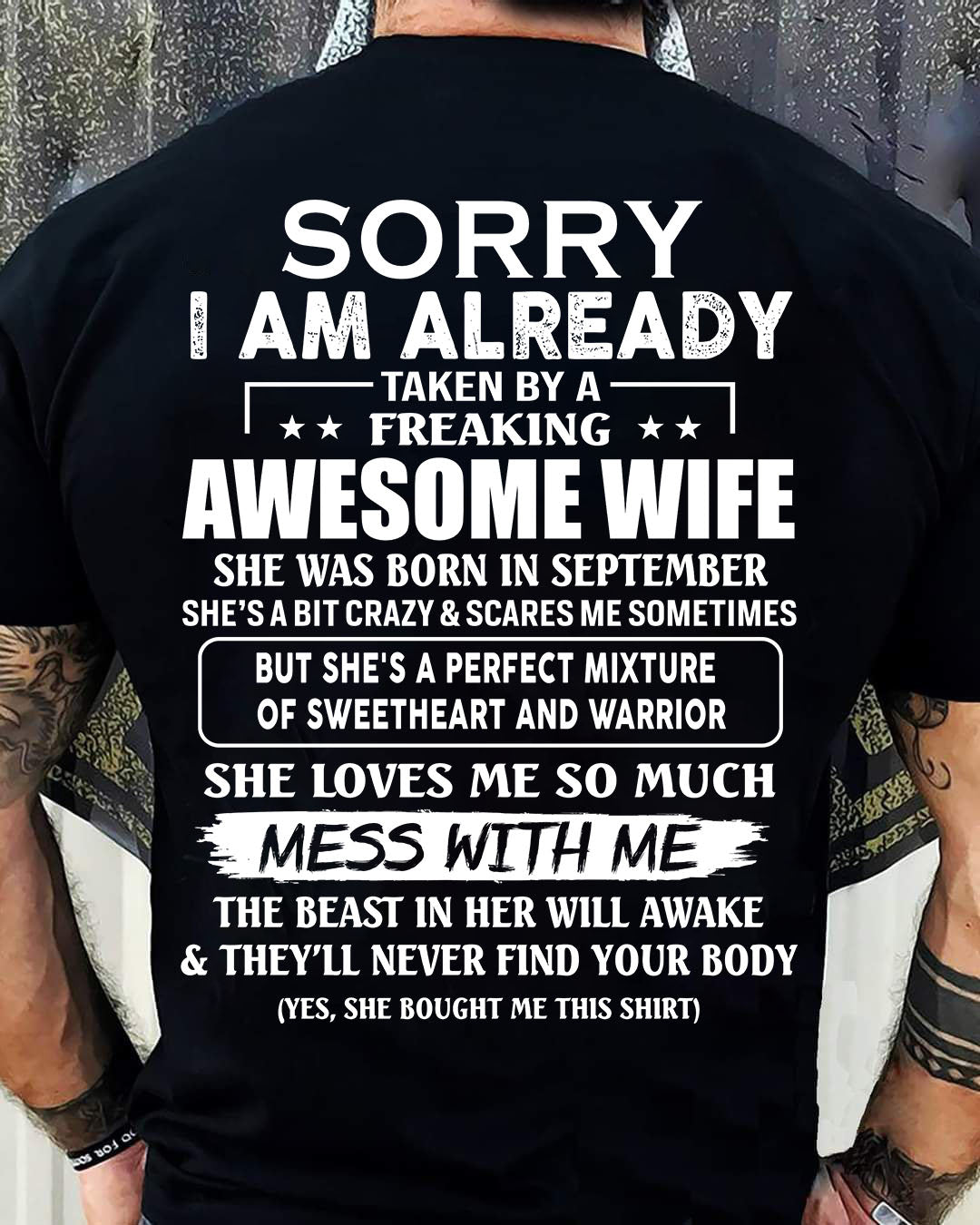Wife Septembre - Perfect gift for husband From Wife - MTNN09 (SKU68-86-09)