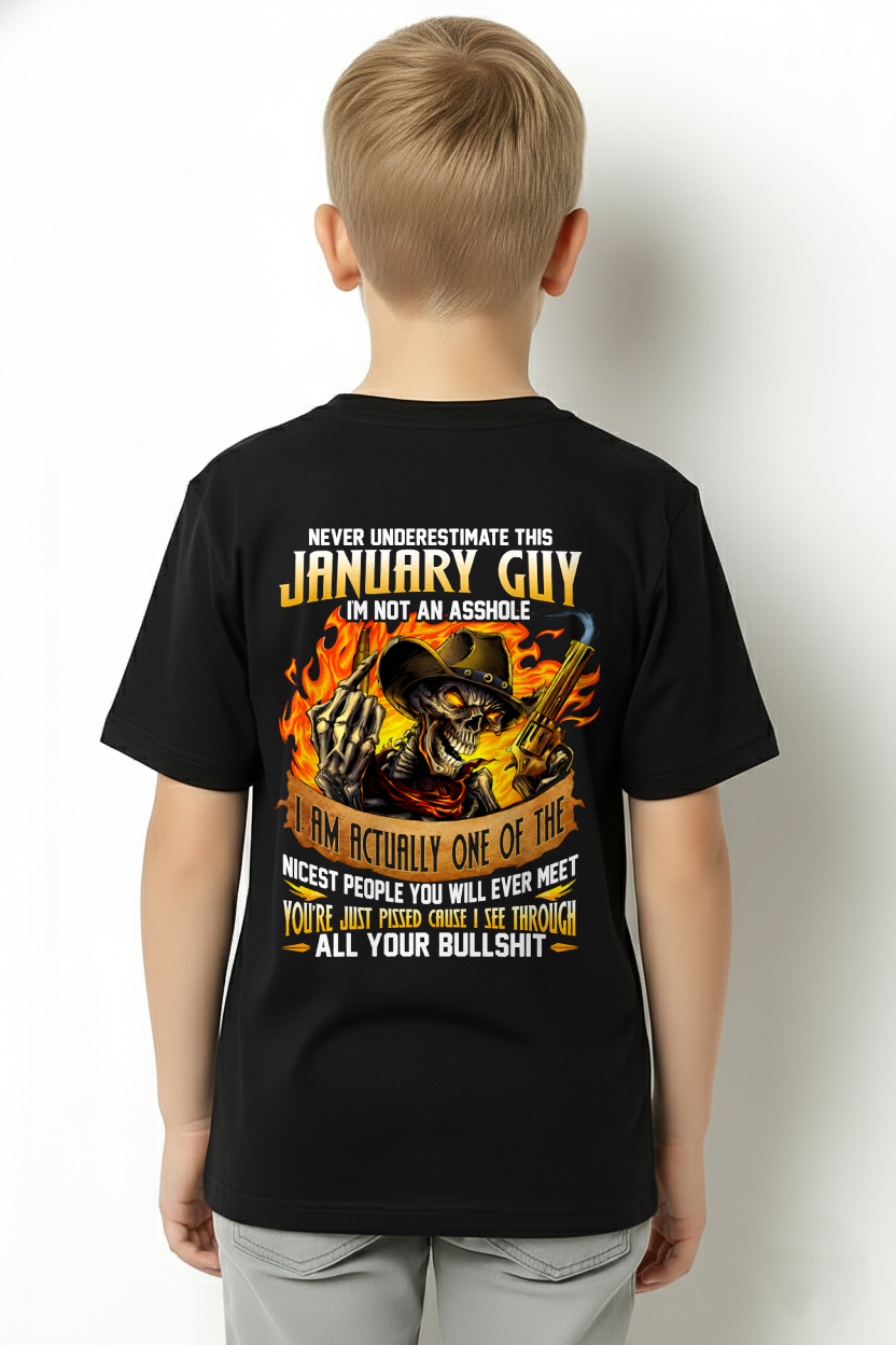 JANUARY GUY – I SEE THROUGH ALL YOUR BULLSH*T – SKULL GRAPHIC T-SHIRT FOR MEN - MTNN01 (SKU2607-290-01)