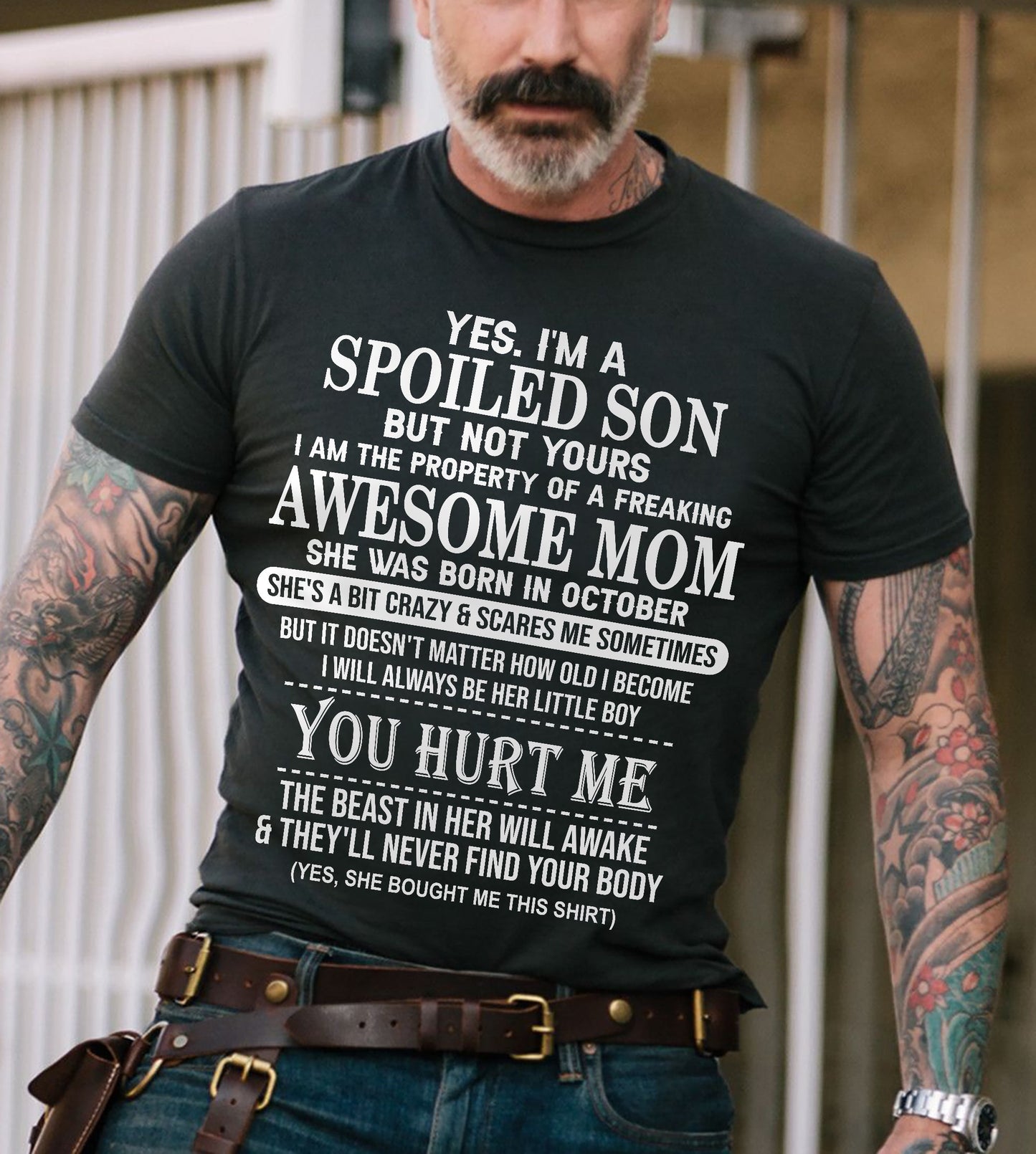 October - Awesome Mom Born In October - Special gift for Son From Mom - HNDS10 (SKU10-45-10)