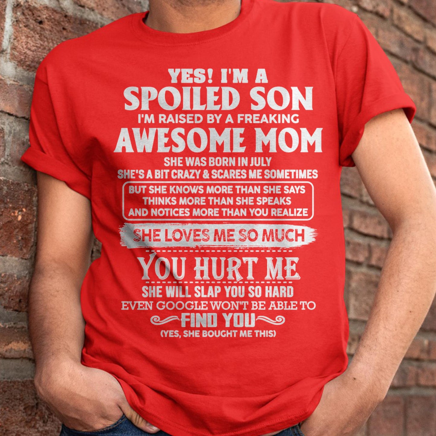July - Awesome Mom - Perfect Gift For Your Son From Mom - HNDS07 (SKU05-47-07)