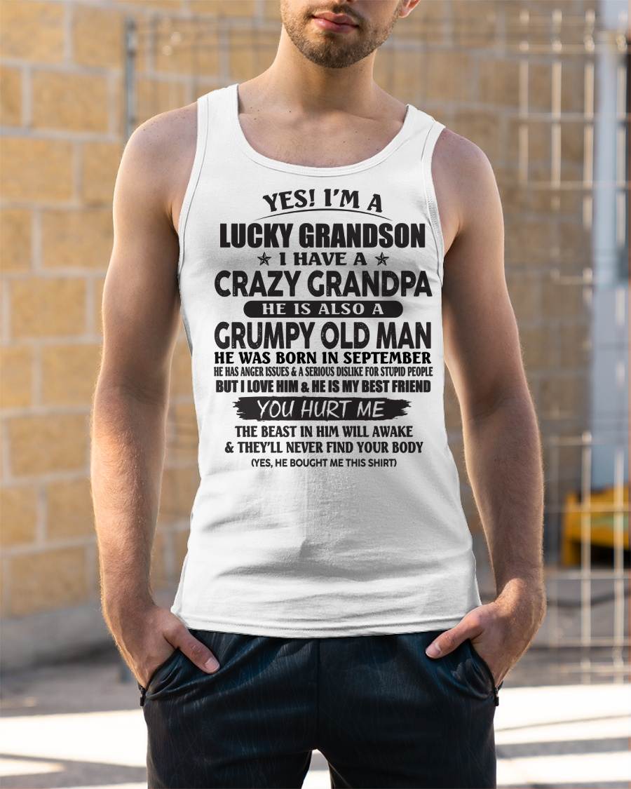 SEPTEMBER - LUCKY GRANDSON OF CRAZY GRANDPA - PERFECT GIFT FROM GRANDPA - MTNN09 (SKU12-145-09)