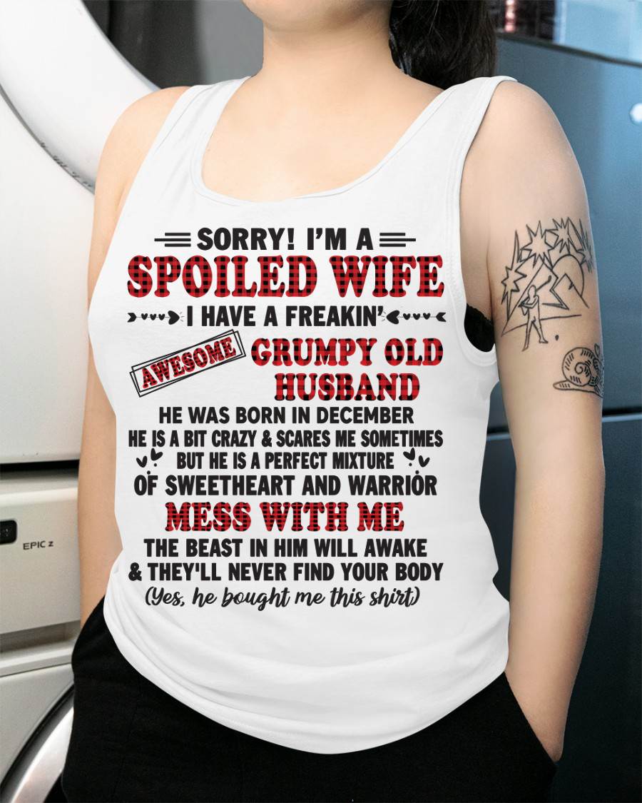 DECEMBER - SPOILED WIFE OF AWESOME GRUMPY OLD HUSBAND - PERFECT GIFT FROM HUSBAND - MTNN12 (SKU12-111-12)
