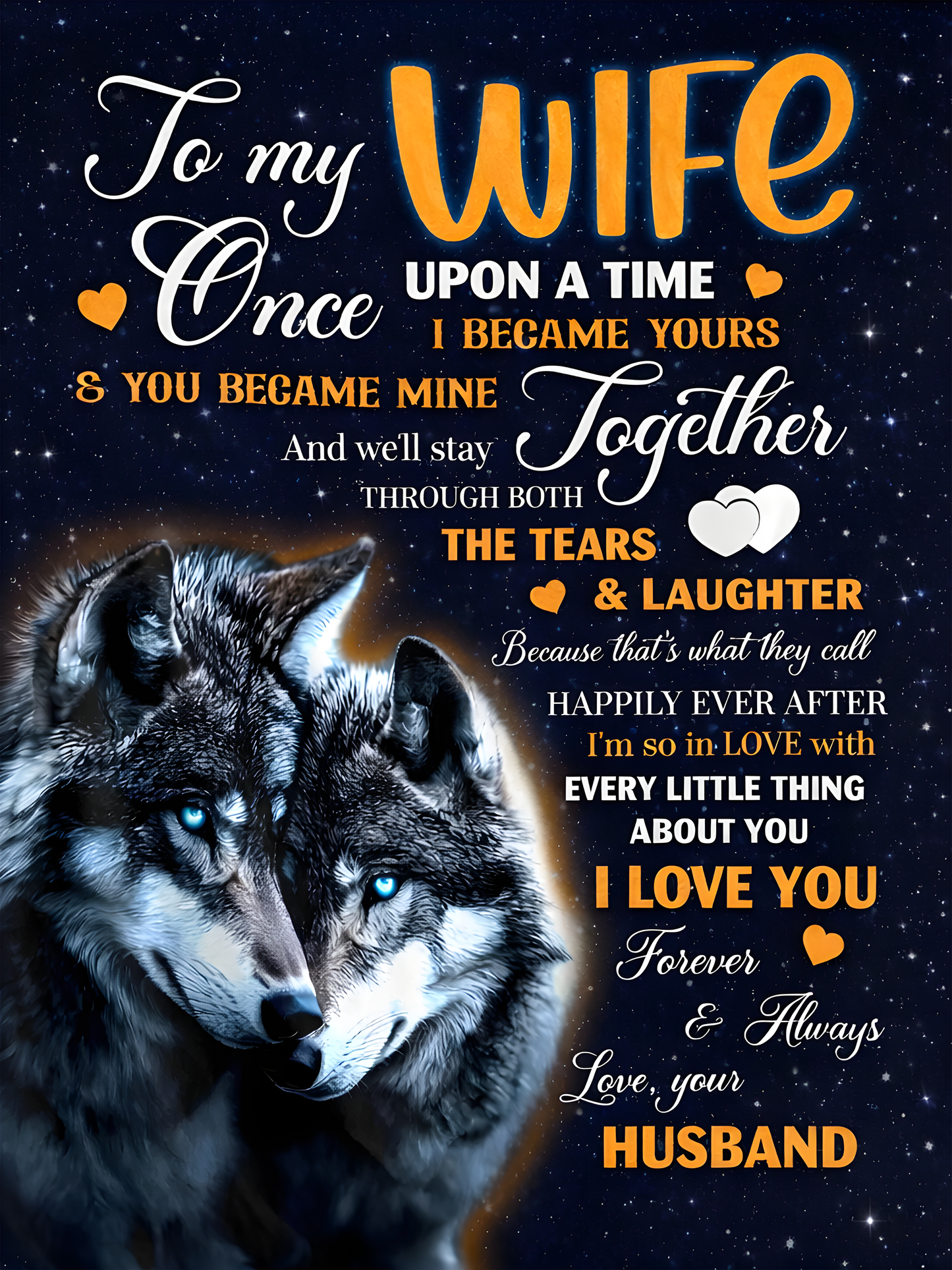 Special Gift For Wife Blanket - From Husband (SKU26B-01254)