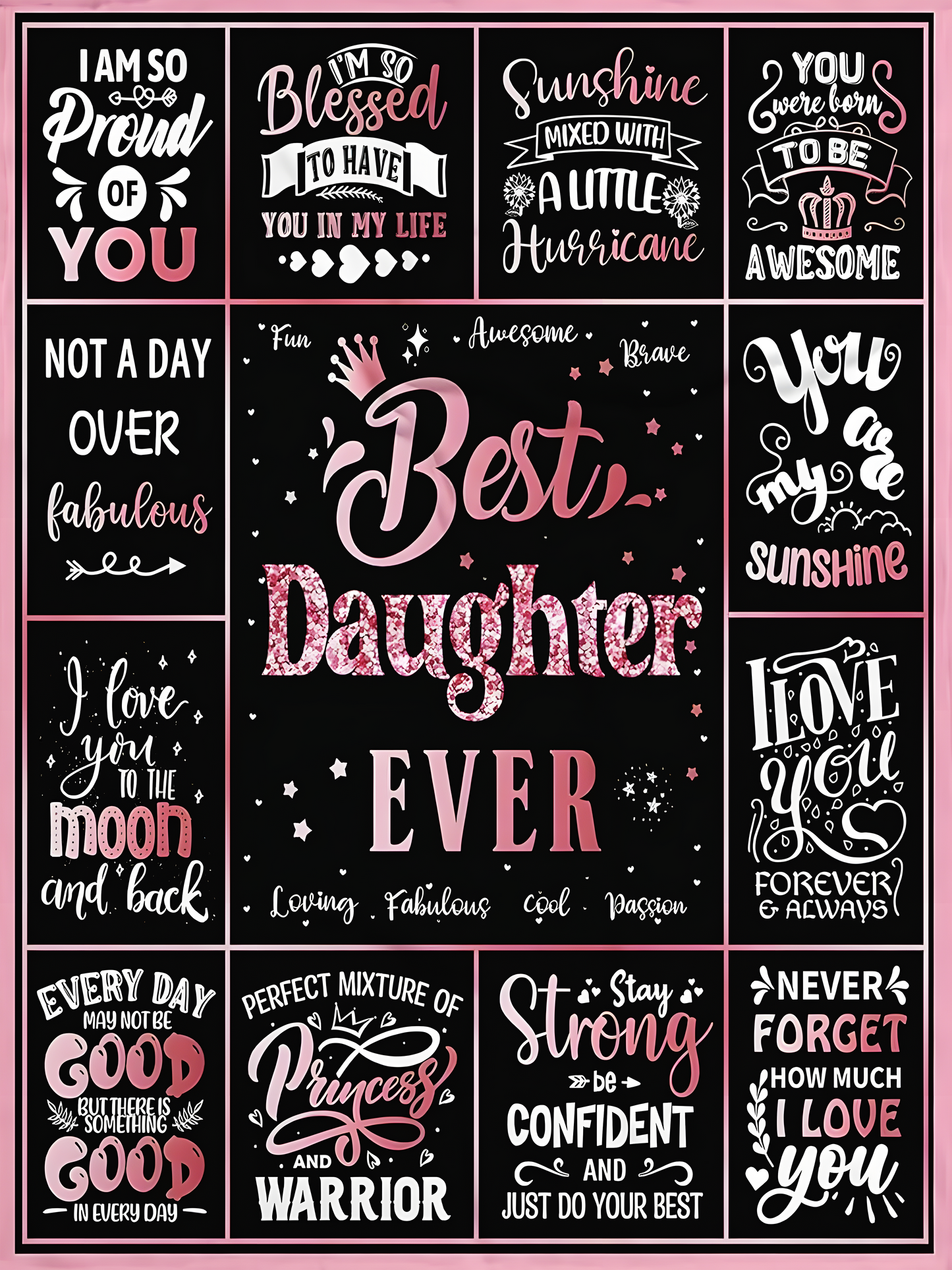 To My Daughter Blanket – Sleep in Love and Peace From Mom