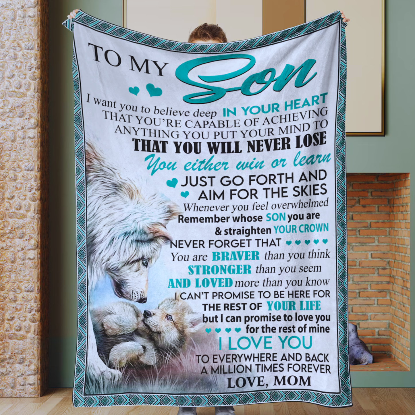 Special Gift For Son Blanket - A Gentle Hug From Mom