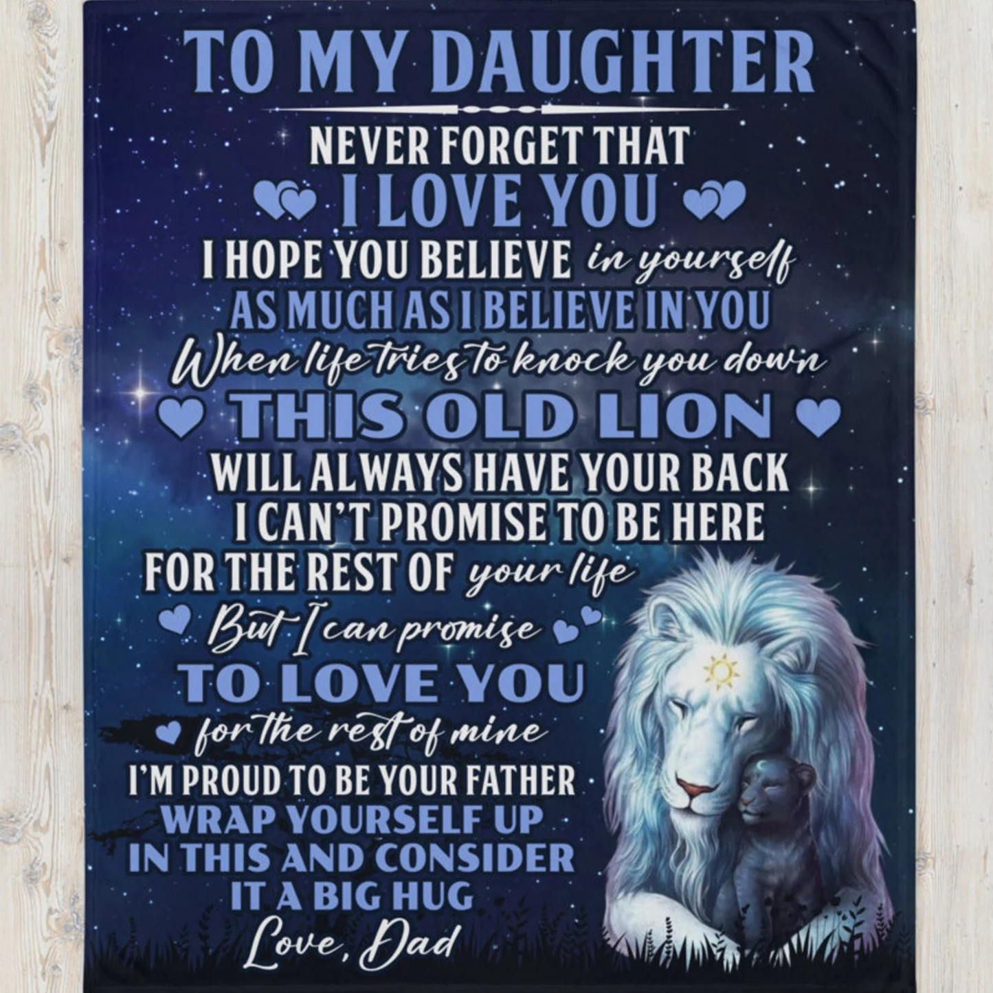 Special Gift For Daughter Blanket - A Warm Embrace From Dad