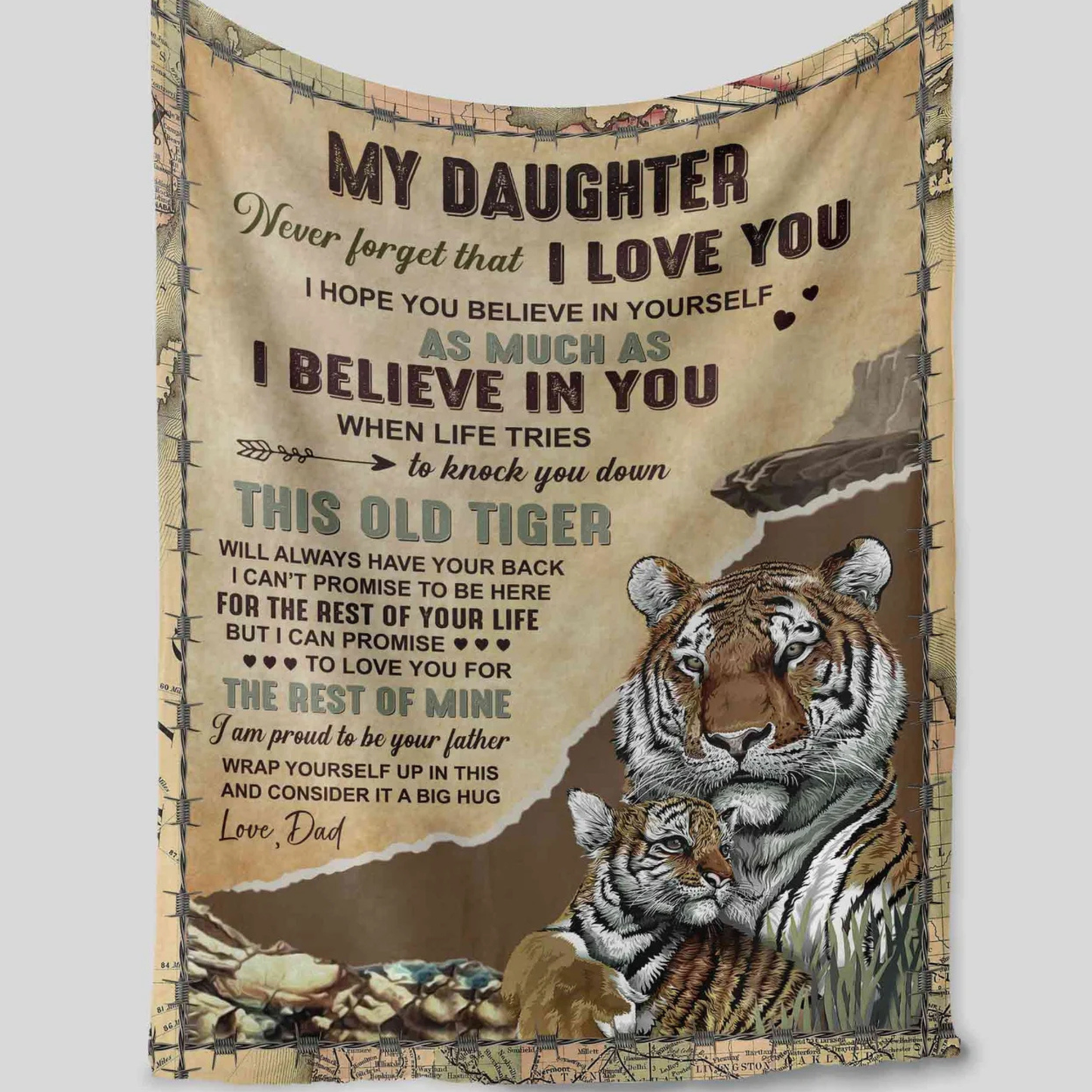 Special Gift For Daughter Blanket - A Soft Warmth From Dad