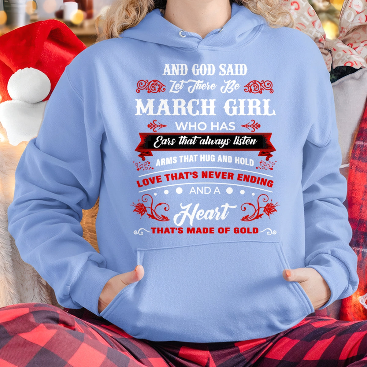 AND GOD SAID LET THERE BE MARCH GIRL T-Shirt/Hoodie/Sweatshirt - HNDS03