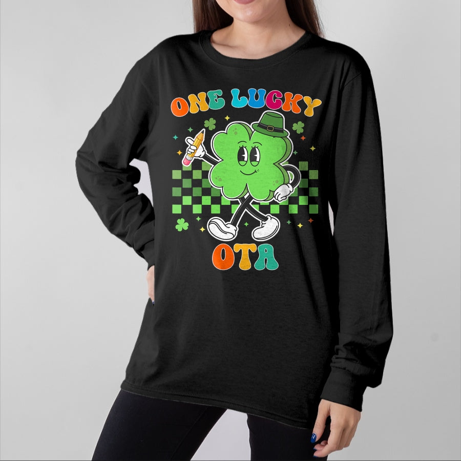 Patrick Day Shirts for Family, Funny Patrick Day shirts, st patrick's day Unisex T-Shirt/Hoodie/Sweatshirt HLT00 - Vintage One Lucky OTA St Patrick Day School Assistant T-Shirt