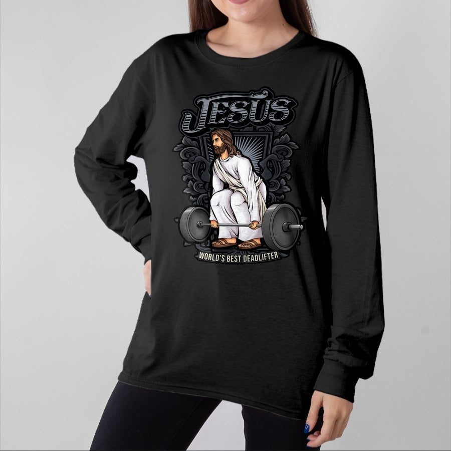 Christian Tee, Christian Faith Unisex T-Shirt/Hoodie/Sweatshirt HLT00 - Funny Jesus Christian Weight Lifting Men Women Gym Gag Gifts T-Shirt (1)