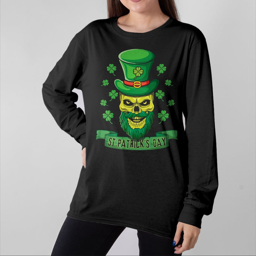 Patrick Day Shirts for Family, Funny Patrick Day shirts, st patrick's day Unisex T-Shirt/Hoodie/Sweatshirt HLT00 - Sugar Bone Irish Skeleton Shamrock Saint Patrick Day T-Shirt