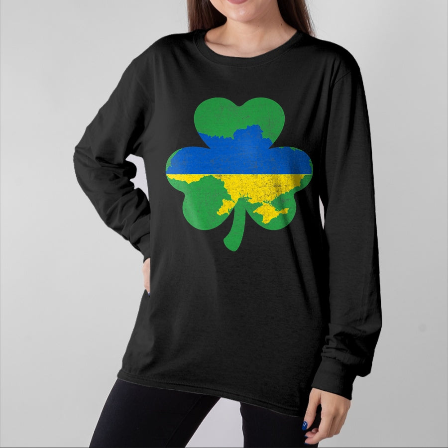 Patrick Day Shirts for Family, Funny Patrick Day shirts, st patrick's day Unisex T-Shirt/Hoodie/Sweatshirt HLT00 - Irish Shamrock Good Luck Ukrainians Ukraine Map Patrick Day T-Shirt
