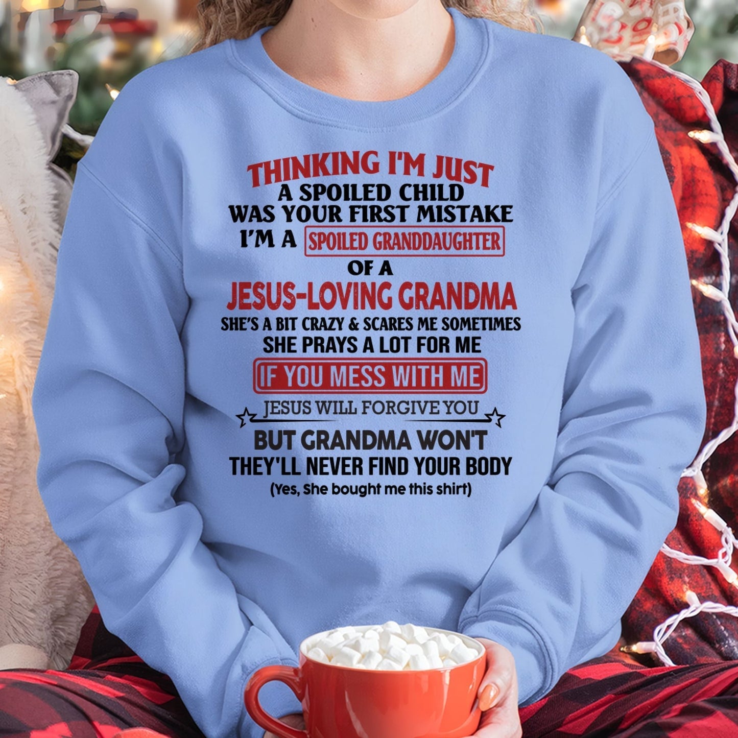 Christian Girl Shirt – Spoiled by Grandma – From Grandma to Granddaughter MTNN00 (SKU07-181-00)