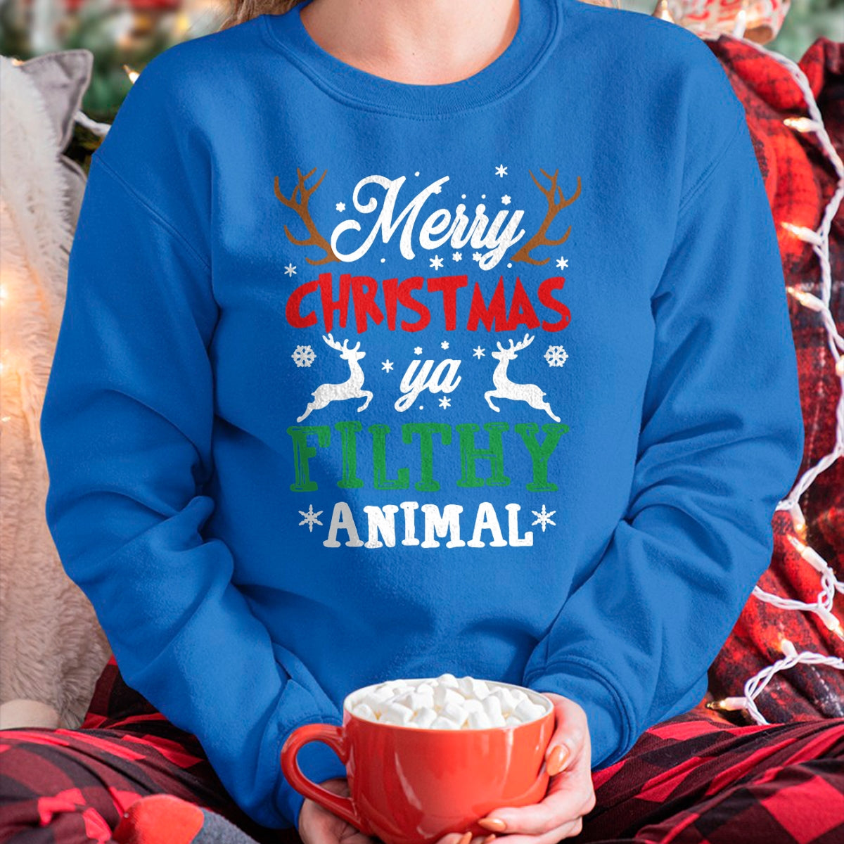 Merry Christmas Animal Filthy Ya Xmas Pajama T-Shirt - Christmas Unisex T-Shirt/Hoodie/Sweatshirt - HNDS00