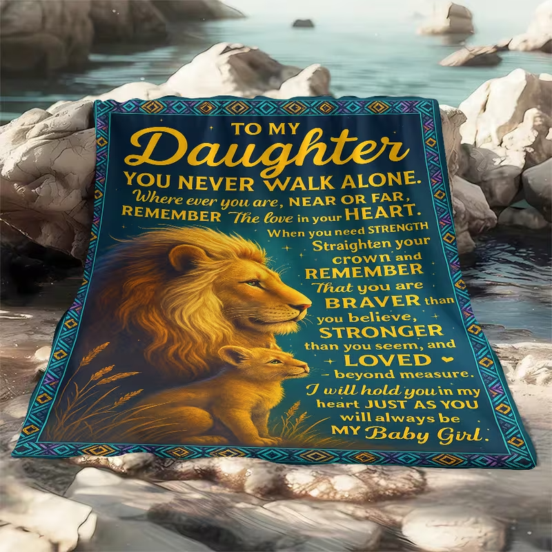 To My Brave Daughter Blanket – A Gentle Embrace from Dad