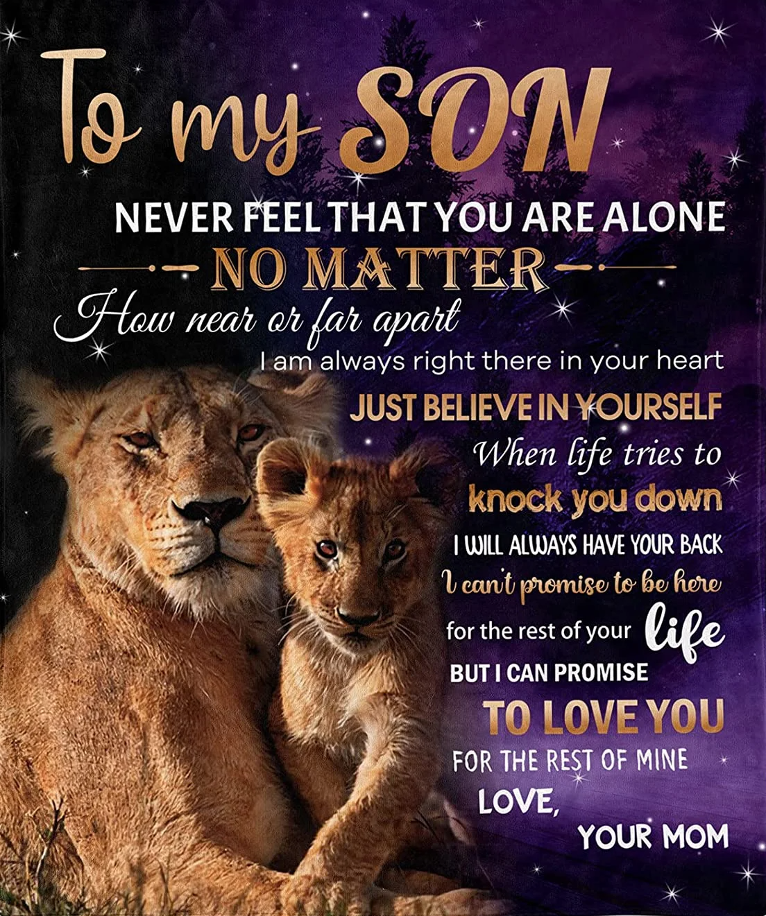 To My Wonderful Son BLANKET – A Message of Love from Mom