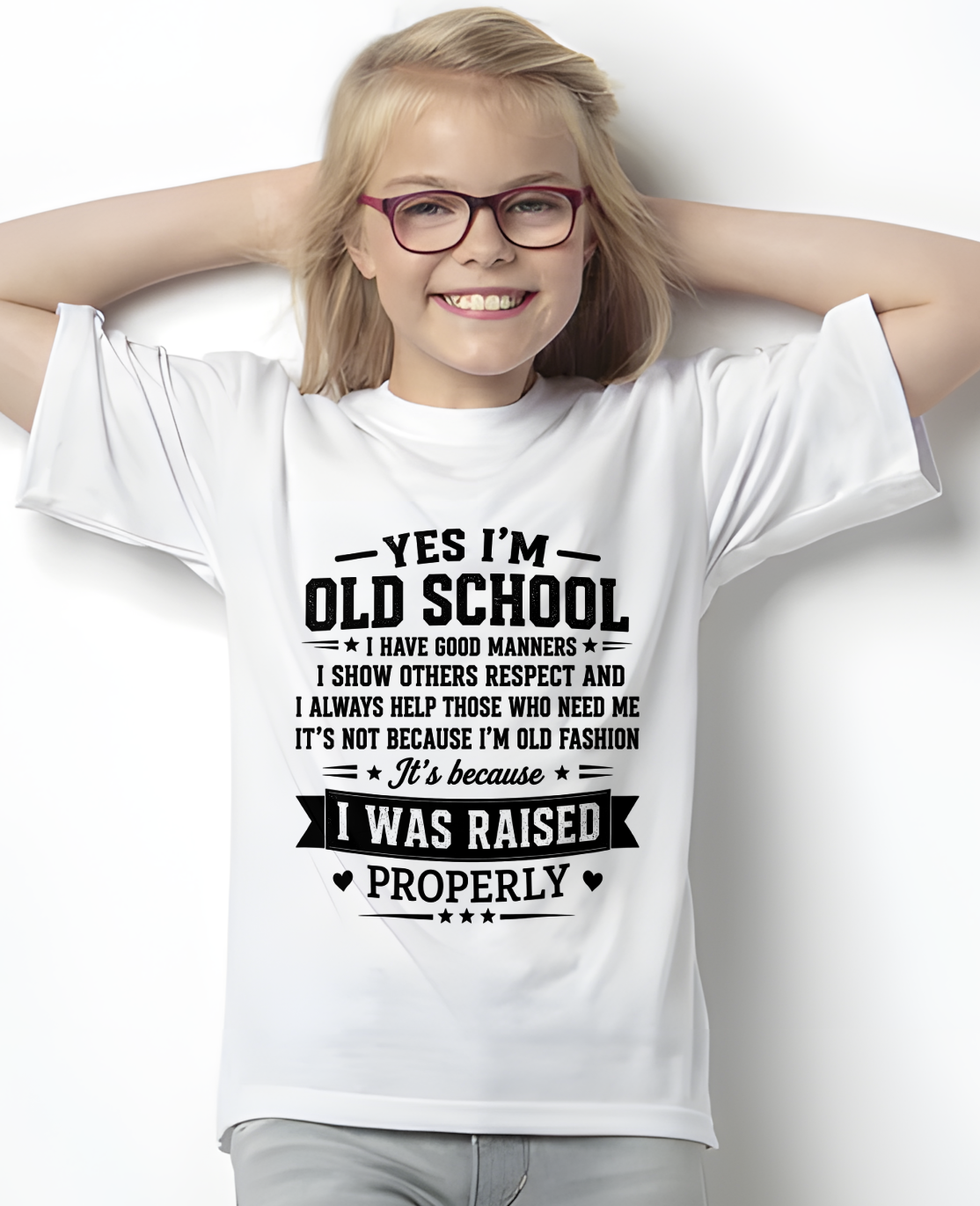 OLD SCHOOL WITH GOOD MANNERS – T-SHIRT FOR WOMEN – MTNN00 (SKU2606-193-00)