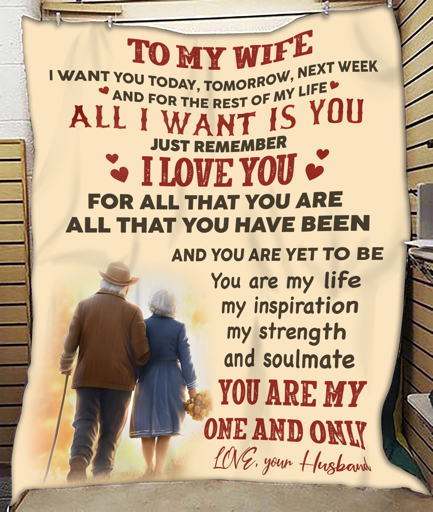 Special Gift For Wife Blanket - From Husband (SKU26B-0191)