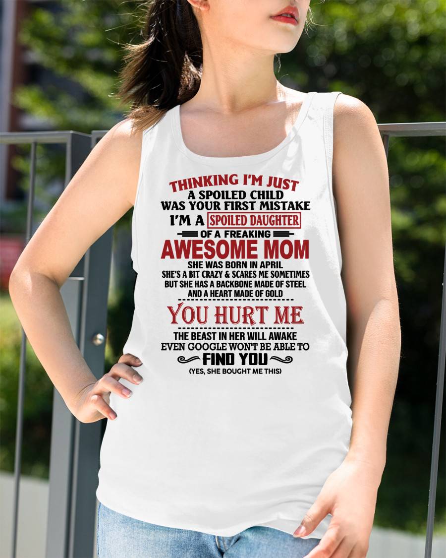 APRIL - TO MY DAUGHTER - SPOILED DAUGHTER - PERFECT GIFT FOR DAUGHTER - GIFT FROM MOM - MTNN04 (SKU10-151-04)