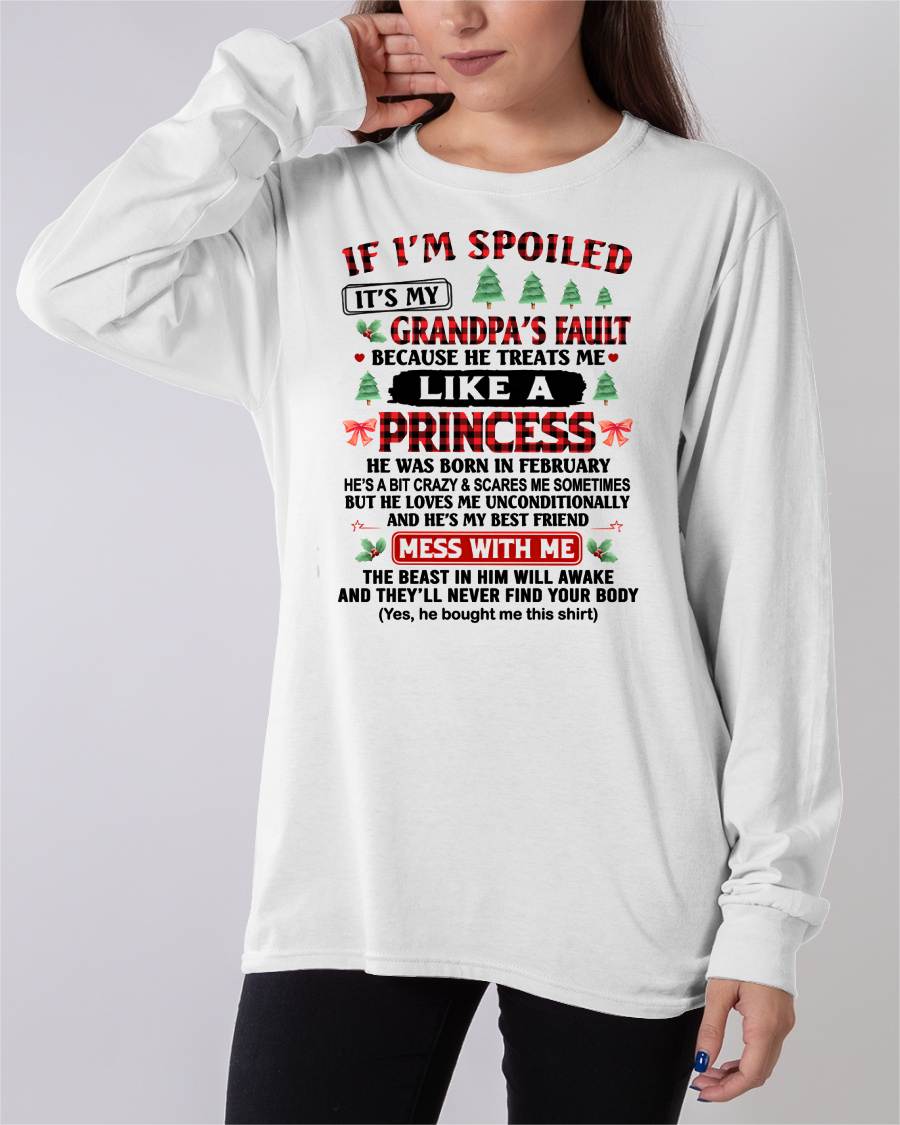 FEBRUARY - SPOILED GRANDDAUGHTER - PERFECT CHRISTMAS GIFT FOR GRANDDAUGHTER - GIFT FROM GRANDPA - mtnn02 (SKU10-180-02)