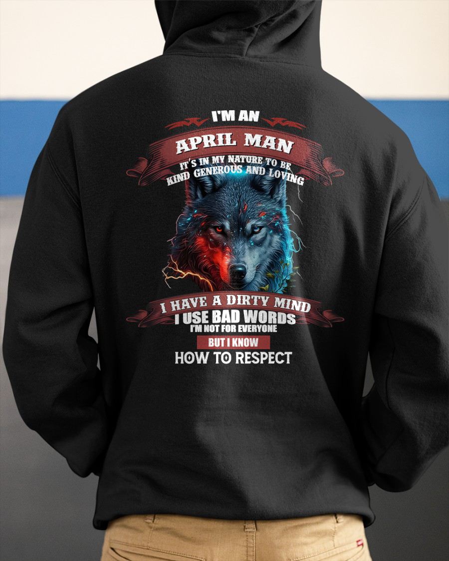 APRIL - KNOW HOW TO RESPECT - BIRTHDAY T-SHIRT FOR MEN - MTNN04 (SKU12-162-04)