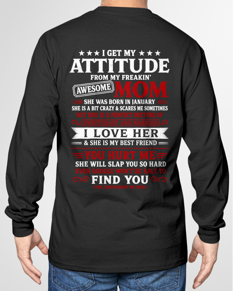 January T-Shirt – Sweetheart & Warrior – Perfect Gift From Mom To Son - MTNN01 (SKU2605-153-01)