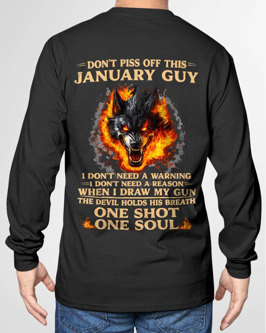 January – One Shot One Soul – T-Shirt For Men – MTNN01 (SKU2604-120-01)