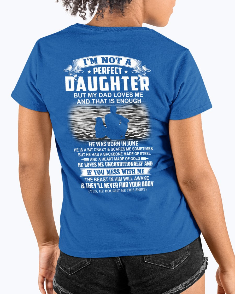 Daughter Shirt – Love & Protection Tee - Perfect Gift for Your Daughter From Dad - MTNN06 (SKU07-156-06)