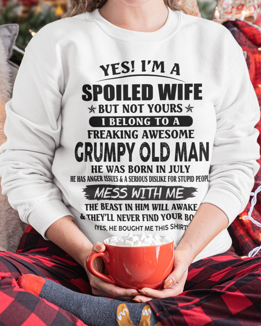 Grumpy Old Man July – Perfect gift for wife From Husband – HNDS07 (SKU08-63-07)