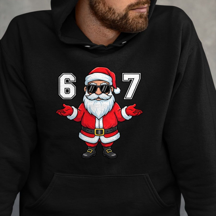 67 Meme Six Seven 6 7 Funny Santa Matching Xmas 67 Christmas T-Shirt - Christmas Unisex T-Shirt/Hoodie/Sweatshirt - HNDS00 (Copy)