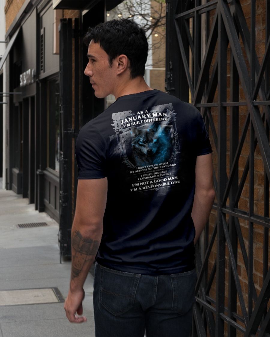 JANUARY - BUILT DIFFERENT - BIRTHDAY T-SHIRT FOR MEN - MTNN01 (SKU12-301-01)