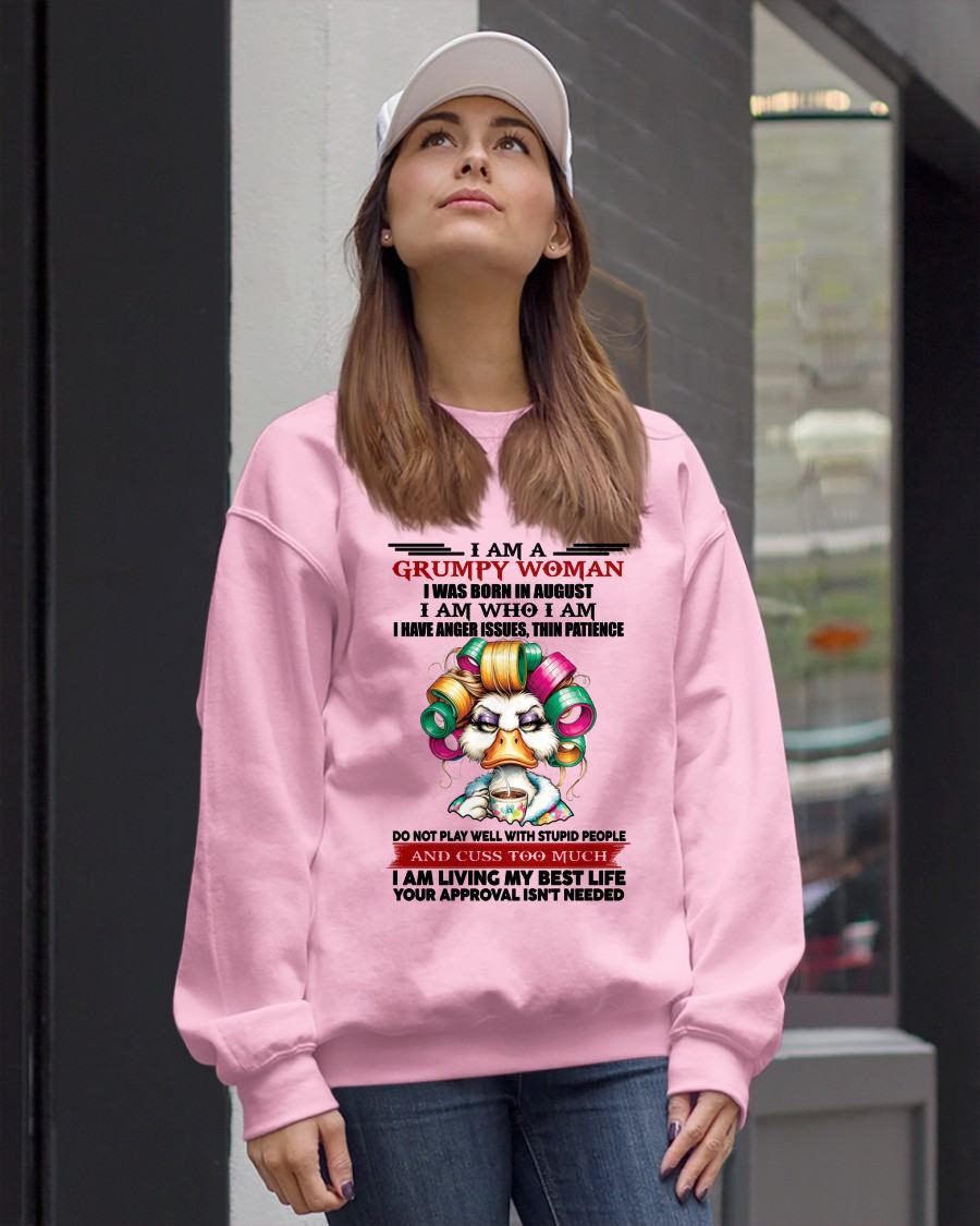 AUGUST - GRUMPY WOMAN - BIRTHDAY SHIRT FOR WOMEN - MTNN08 (SKU26T-01-22-08)