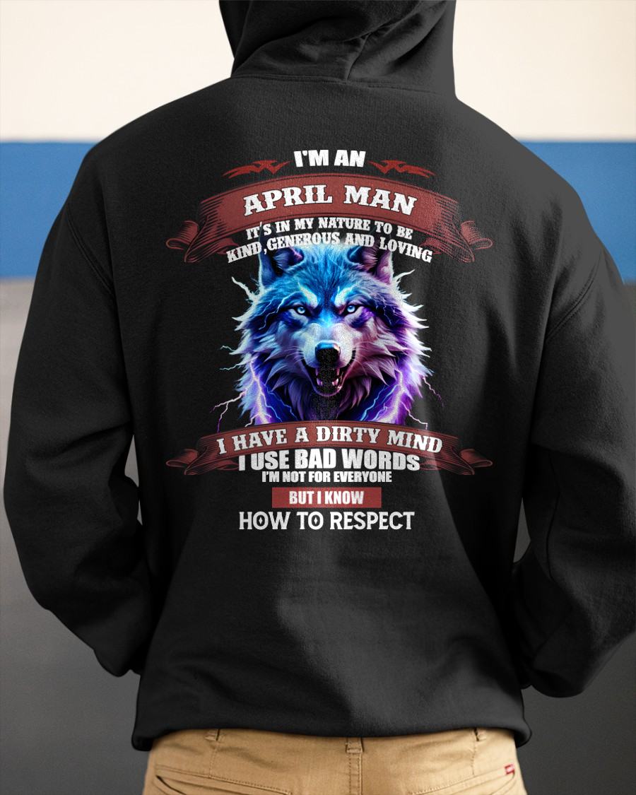 APRIL - KNOW HOW TO RESPECT - BIRTHDAY T-SHIRT FOR MEN - MTNN04 (SKU12-312-04)