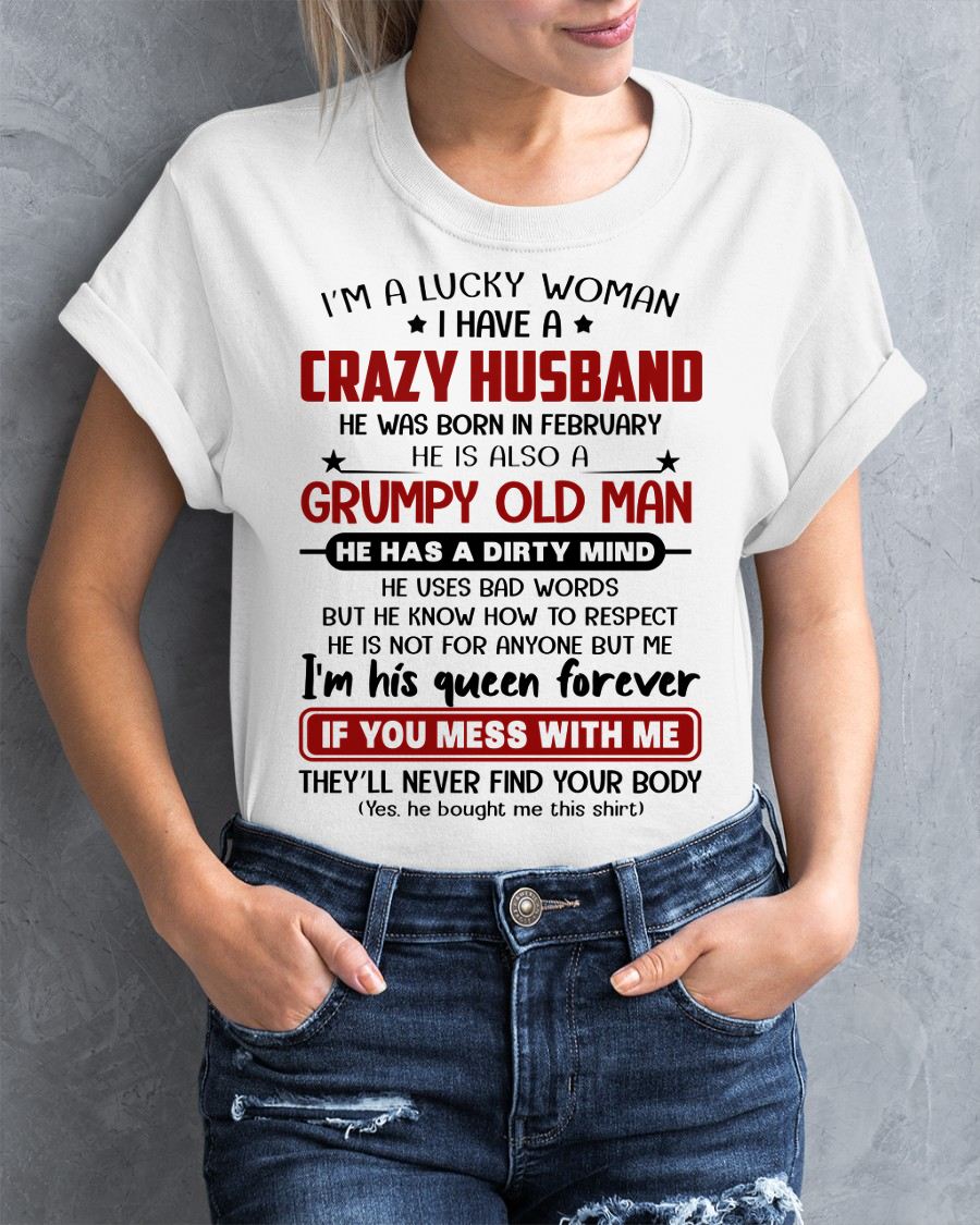 FEBRUARY - TO MY WIFE - I'M A LUCKY WOMAN - GIFT FROM HUSBAND - MTNN02 (SKU12-282-02)