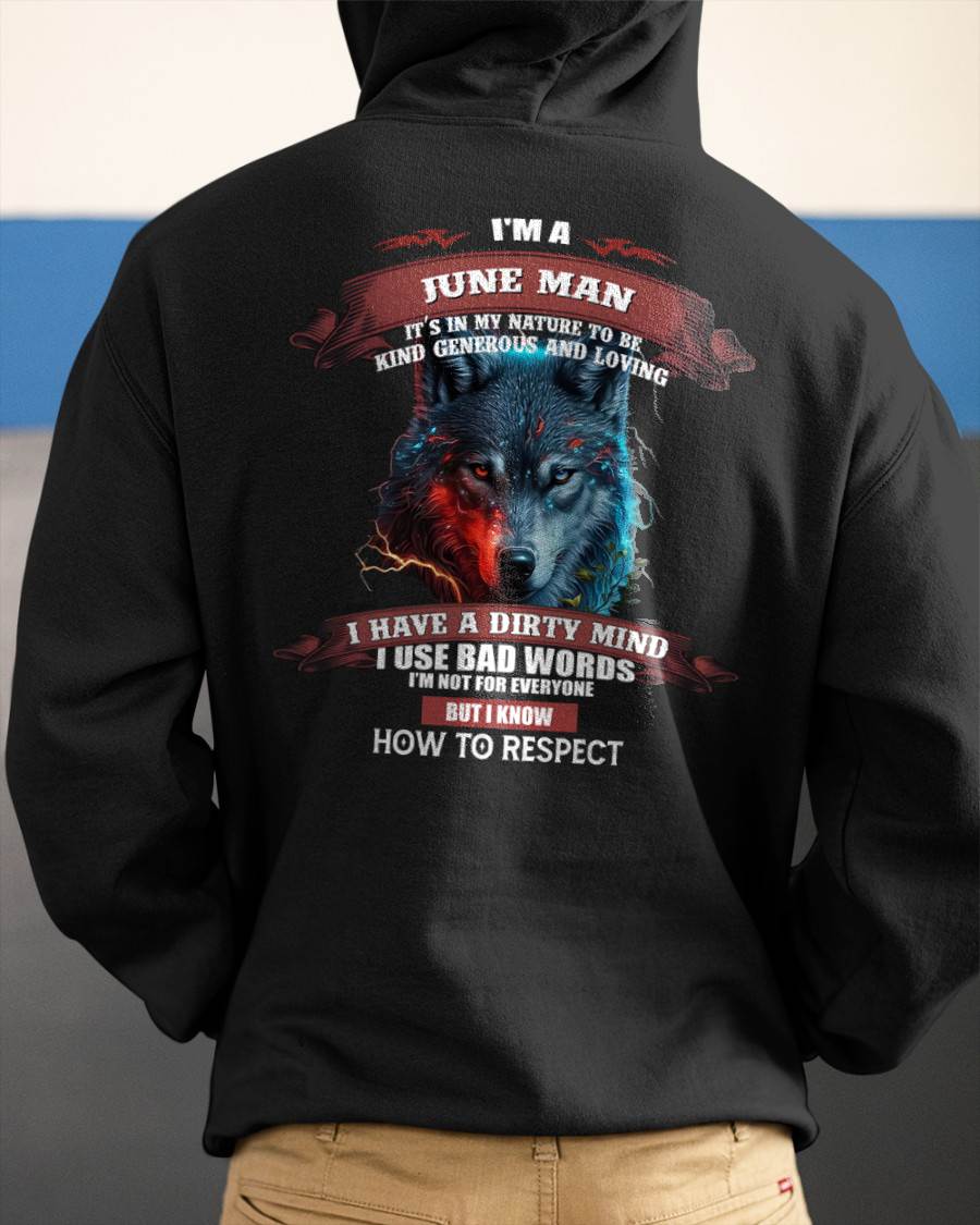 JUNE - KNOW HOW TO RESPECT - BIRTHDAY T-SHIRT FOR MEN - MTNN06 (SKU12-162-06)