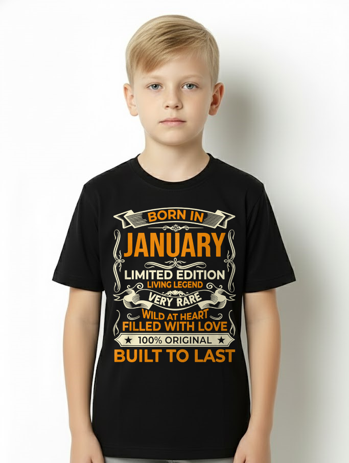 Born In January – Limited Edition Living Legend - T-Shirt For Men - MTNN01 (SKU2605-226-01)