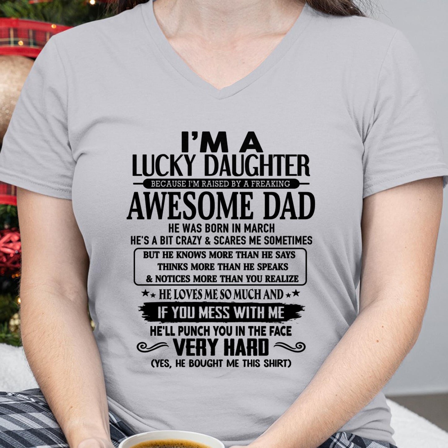March - I'm Lucky Daughter - Gift for Daughter from Dad - MTNN03 (SKU-TLUCKYDD-03)