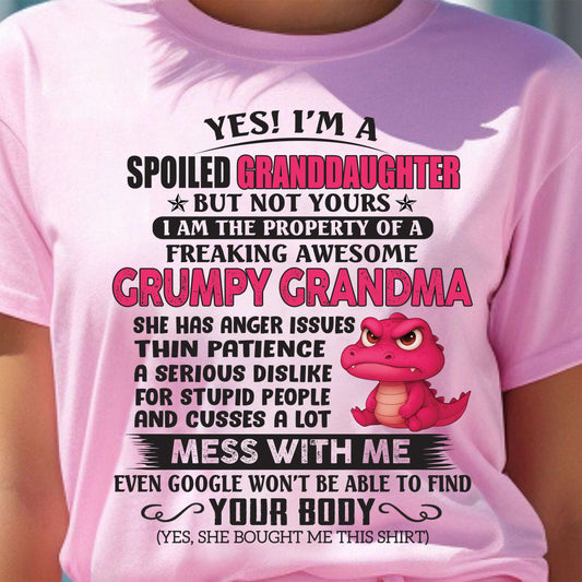 YES, I'M A SPOILED GRANDDAUGHTER - GIFT FROM GRANDMA - HNDS00 (SKU09-96-00)