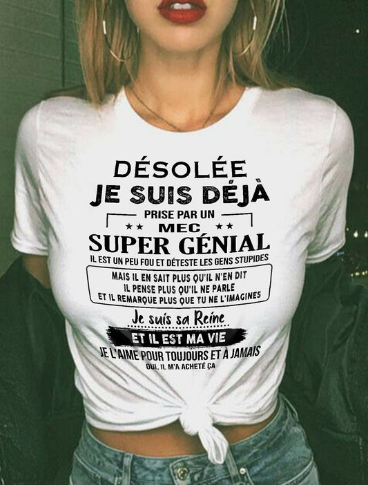 UN T-SHIRT MAGNIFIQUE POUR VOTRE FEMME - CADEAU DE LA PART DE SON MARI - frMTNN00 (SKUF04-14-00)