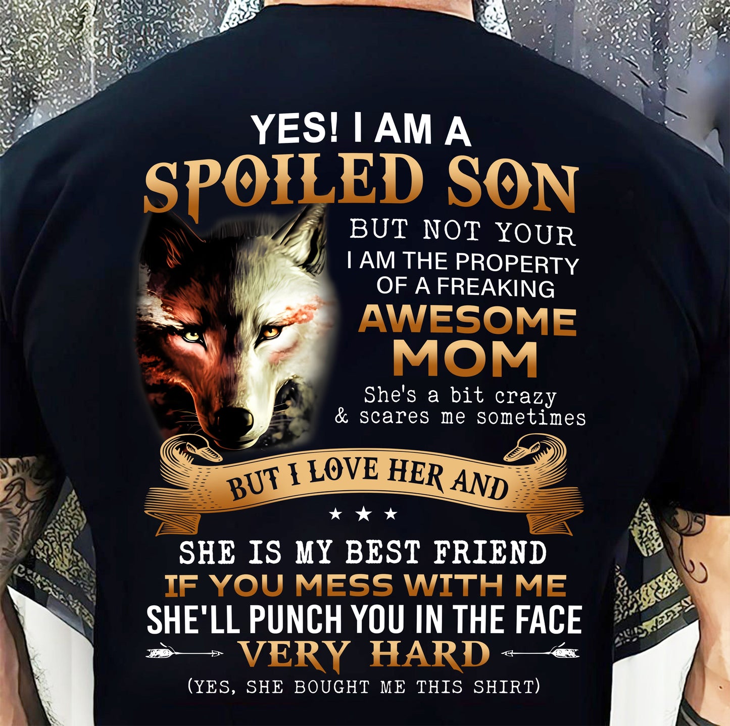 Lucky Son of Awesome Mom - Perfect Gift for Son From Mom - MTNN00 (SKU10-128-00)