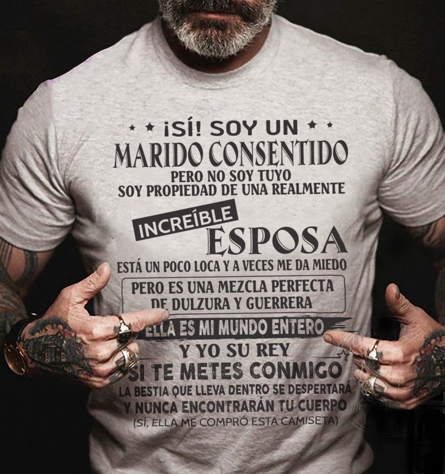 CAMISETA DIVERTIDA DE ESPOSO CONSENTIDO - MTNN00sp (SKU05-105-00)