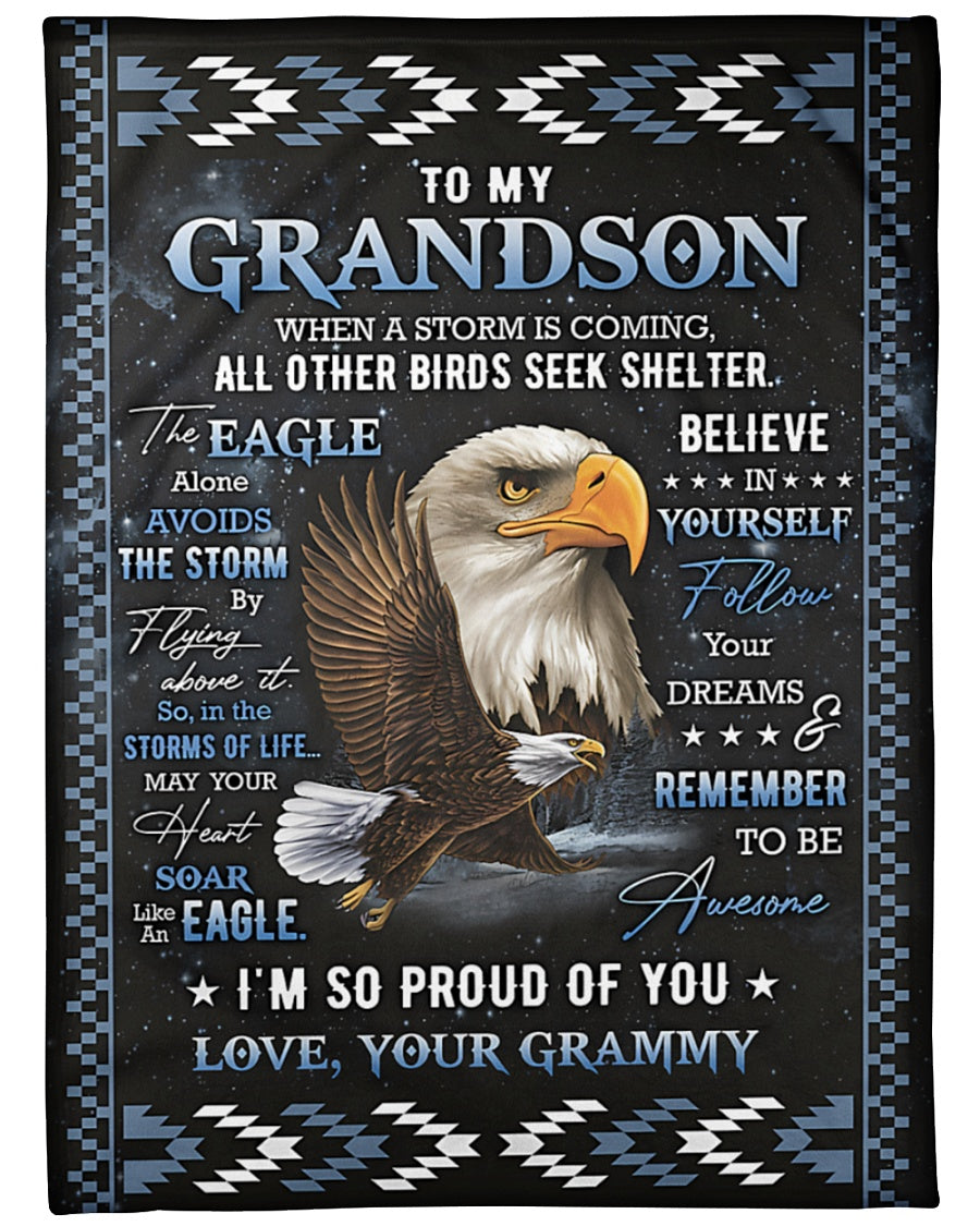 Special Gift For Your Grandson Blanket - From Grammy (SKUB07-45)