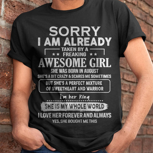 August - Awesome Girl - Perfect Gift For Your Boyfriend, Husband From Wife - MTNN08 (SKU04-86MT-08)