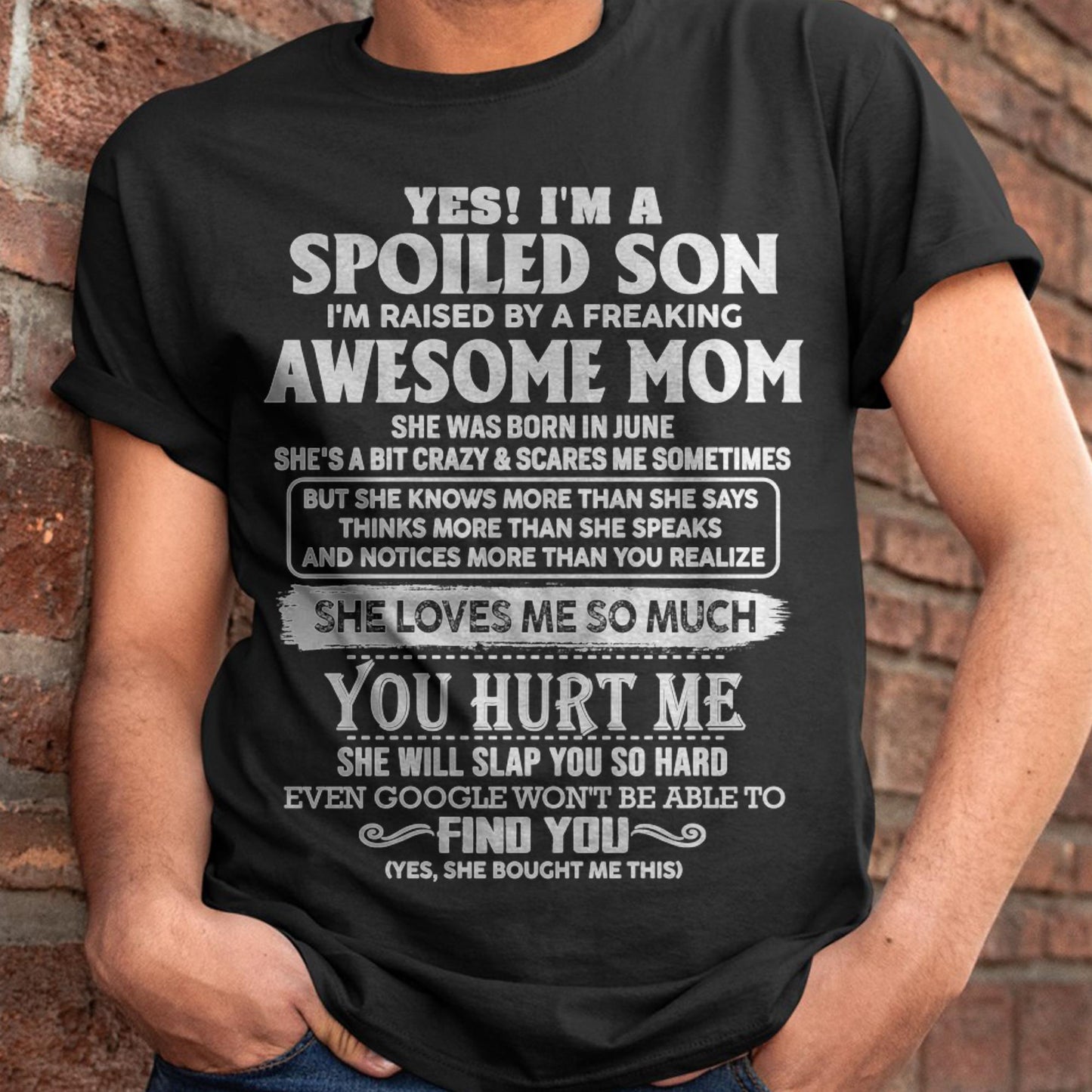 June - Awesome Mom - Perfect Gift For Spoiled Son From Mom - HNDS06 (SKU05-47-06)