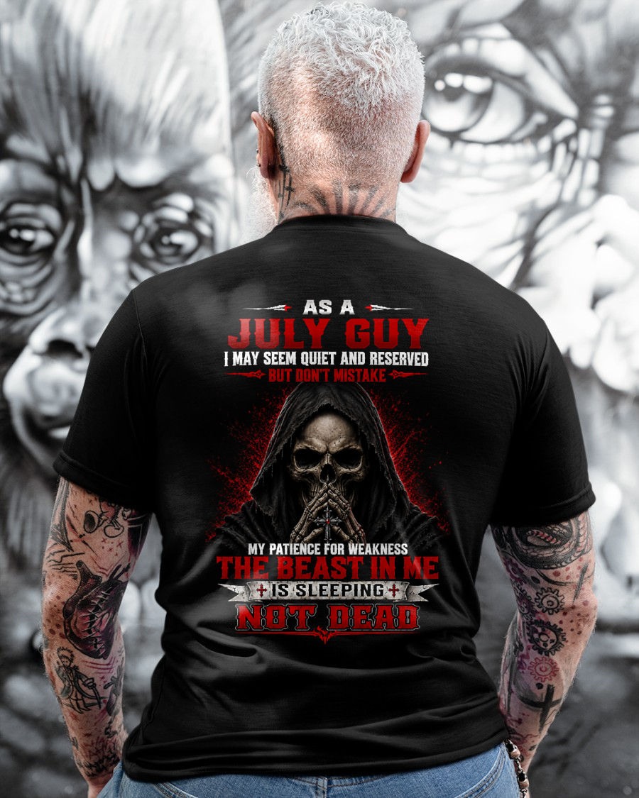 JULY GUY – THE BEAST IN ME IS SLEEPING, NOT DEAD – SKULL T-SHIRT FOR MEN - MTNN07 (SKU2607-116-07)