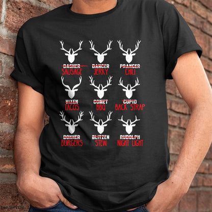 Funny Christmas Deer Hunters All of Santa's Reindeer design T-Shirt - Christmas Unisex T-Shirt/Hoodie/Sweatshirt - HNDS00