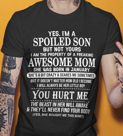 January - Awesome Mom Born In January - Special gift for Son From Mom - HNDS01 (SKU10-45-01)