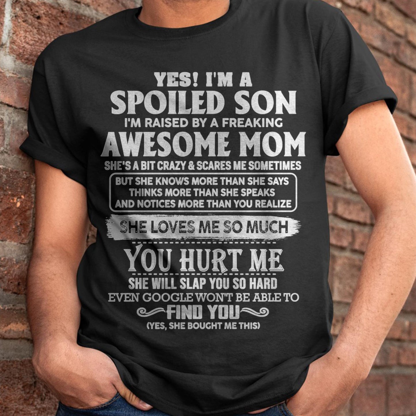 Awesome Mom - Perfect Gift For Your Spoiled Son From Mom - HNDS00 (SKU05-47-00)
