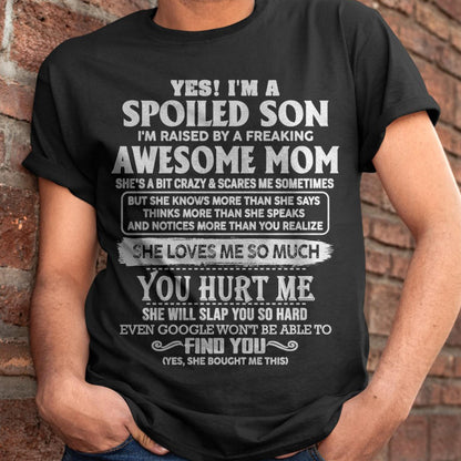 Awesome Mom - Perfect Gift For Your Spoiled Son From Mom - HNDS00 (SKU05-47-00)